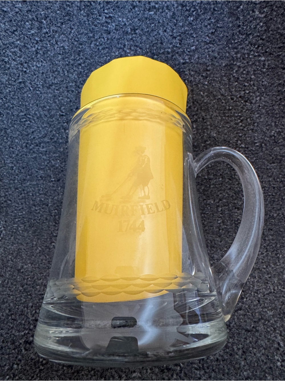 Vintage Muirfield 1744 Glass Beer Mug Stein, Golf Barware